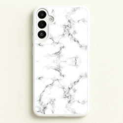 White Marbled   - Marble Phone Case for Galaxy A34