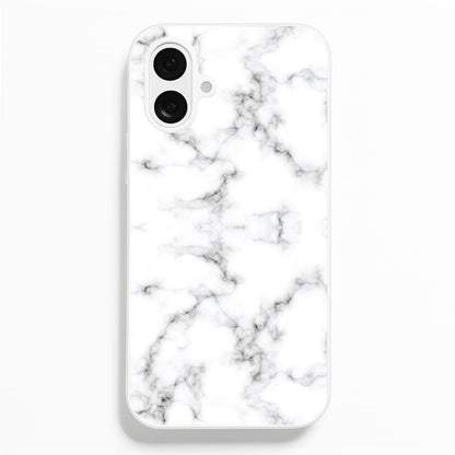 White Marbled  Phone Case
