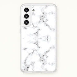 White Marbled   - Marble Phone Case for Galaxy S22 Plus