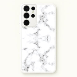 White Marbled   - Marble Phone Case for Galaxy S21 Ultra
