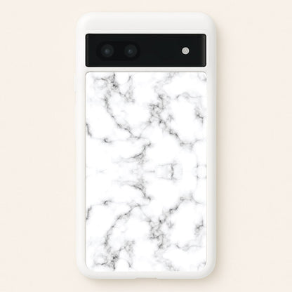 White Marbled   - Marble Phone Case for Google Pixel 6a