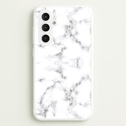 White Marbled   - Marble Phone Case for Galaxy S23FE