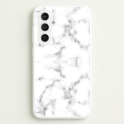 White Marbled   - Marble Phone Case for Galaxy S23FE