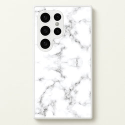 White Marbled   - Marble Phone Case for Galaxy S24 Ultra