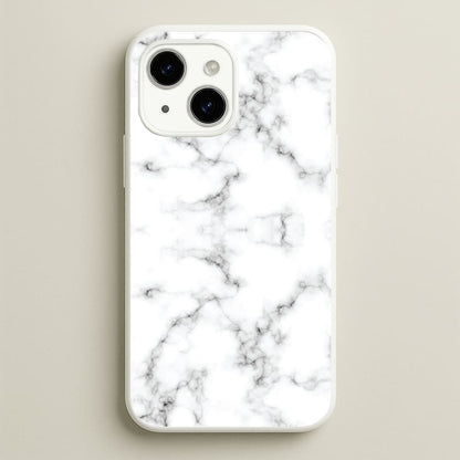 White Marbled   - Marble Phone Case for iPhone 14 Plus