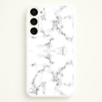 White Marbled   - Marble Phone Case for Galaxy S23 Plus