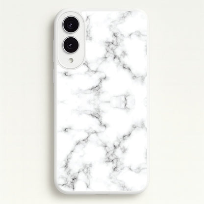 White Marbled   - Marble Phone Case for Galaxy S25 Edge