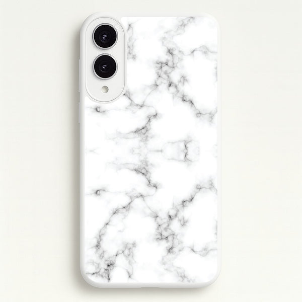 White Marbled   - Marble Phone Case for Galaxy S25 Edge