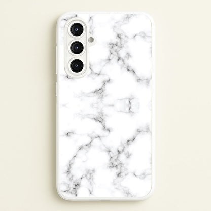 White Marbled   - Marble Phone Case for Galaxy A16