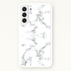 White Marbled   - Marble Phone Case for Galaxy S22