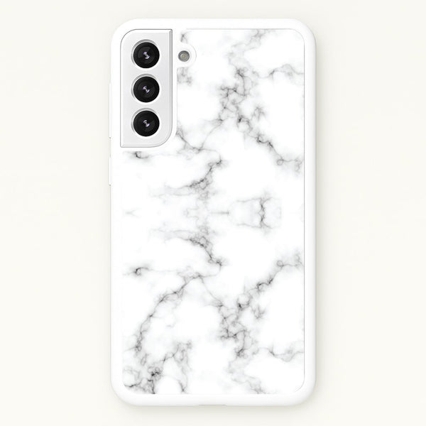 White Marbled   - Marble Phone Case for Galaxy S22
