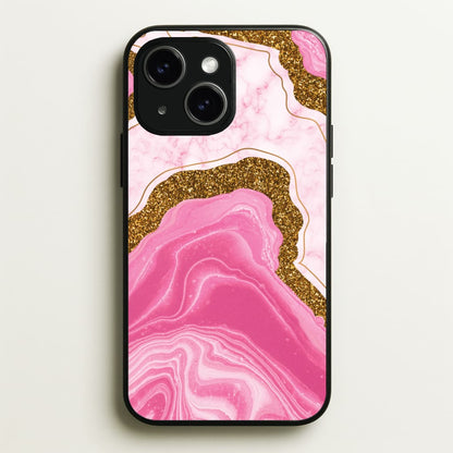 Marble Rock Veins And Glitter  - Marble Phone Case for iPhone 15