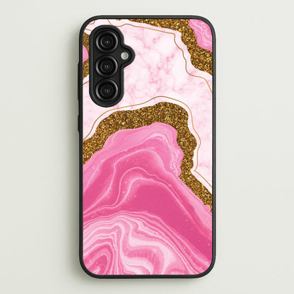Marble Rock Veins And Glitter  - Marble Phone Case for Galaxy A14