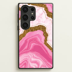 Marble Rock Veins And Glitter  - Marble Phone Case for Galaxy S25 Ultra