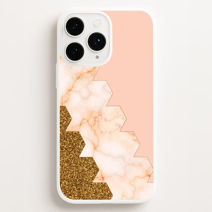 Glitter And Marble Geometric   - Marble Phone Case for iPhone 11 Pro Max