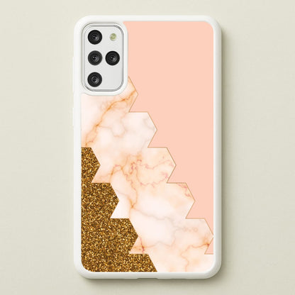 Glitter And Marble Geometric   - Marble Phone Case for Galaxy S20 Plus