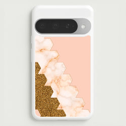 Glitter And Marble Geometric Phone Case for Google Pixel 10 Pro XL