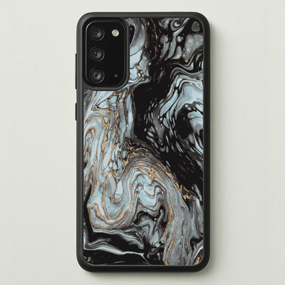 Black And Gold Cloudy Marble  - Marble Phone Case for Galaxy Note 20