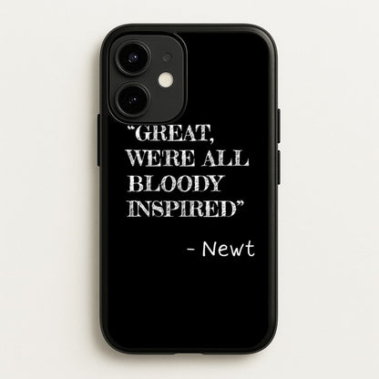 Great, We're All Bloody Inspired - Newt  - Maze Runner Phone Case for iPhone 12 / 12 Pro