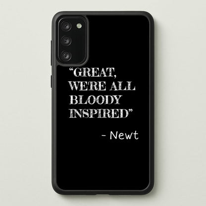 Great, We're All Bloody Inspired - Newt  - Maze Runner Phone Case for Galaxy A41