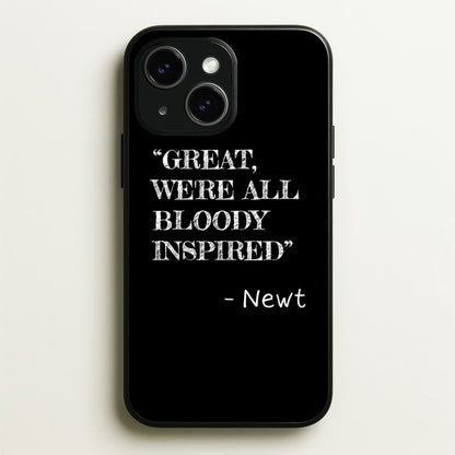 Great, We're All Bloody Inspired - Newt  - Maze Runner Phone Case for iPhone 14 Plus