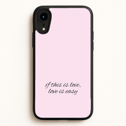 If This Is Love, Love Is Easy - McBand  - McFly Phone Case for iPhone XR