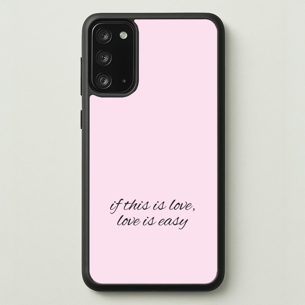 If This Is Love, Love Is Easy - McBand  - McFly Phone Case for Galaxy Note 20
