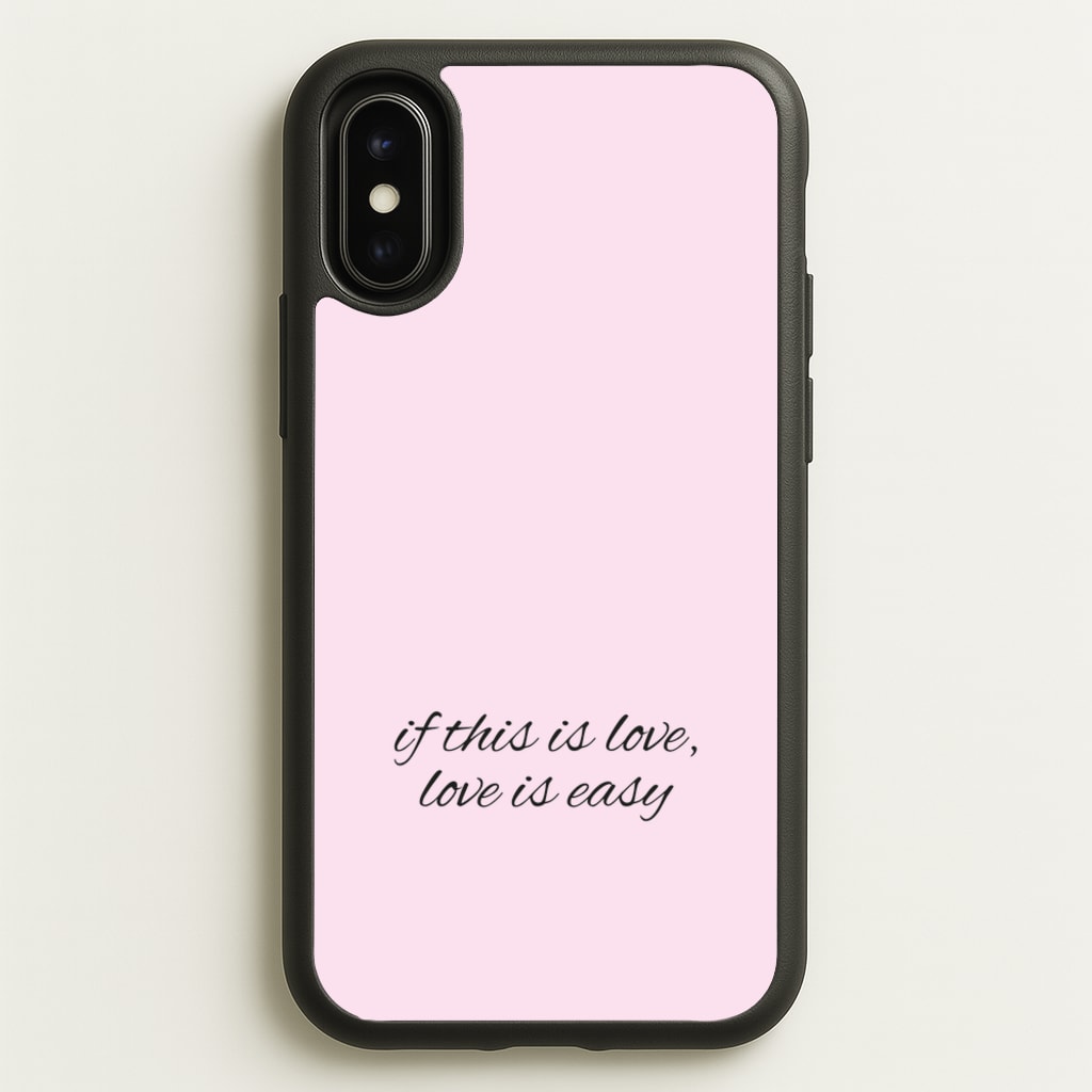 If This Is Love, Love Is Easy - McBand  - McFly Phone Case for iPhone X / XS