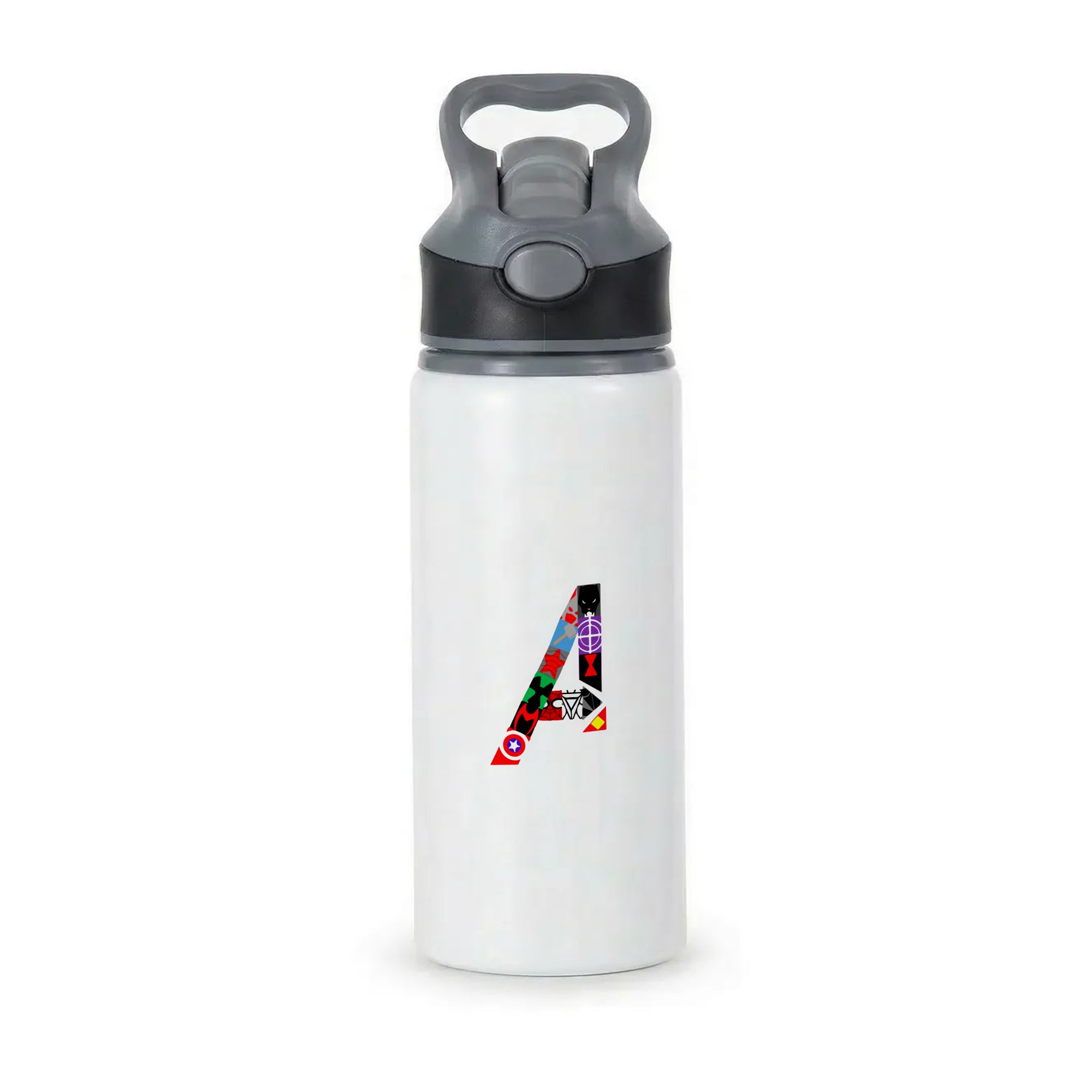 Avengers Logo - Marvel Active Water Bottle - Black