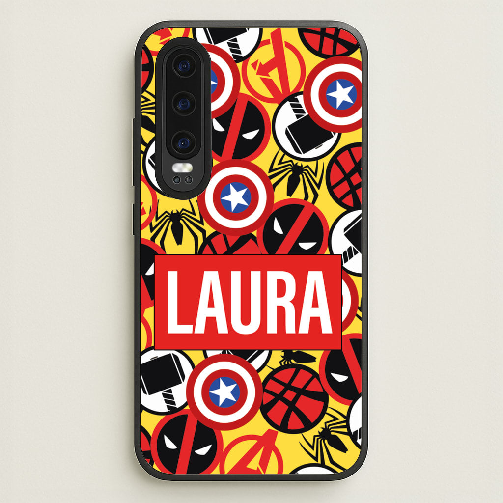 Collage - Personalised Superhero Comic  - Marvel Phone Case for Huawei P30