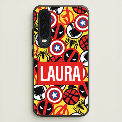 Collage - Personalised Superhero Comic  - Marvel Phone Case for Huawei P30