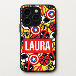 Collage - Personalised Superhero Comic  - Marvel Phone Case for iPhone 15 Pro