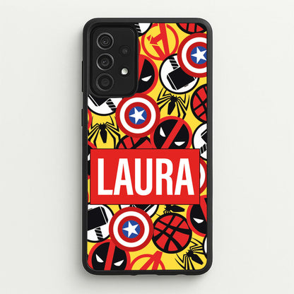 Collage - Personalised Superhero Comic  - Marvel Phone Case for Galaxy A52 / A52s