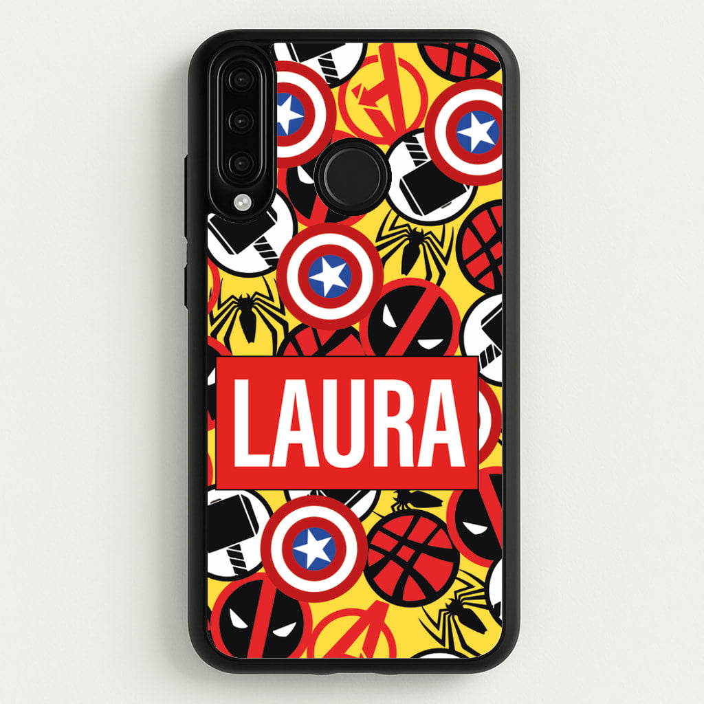Collage - Personalised Superhero Comic  - Marvel Phone Case for Huawei P30 Lite