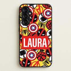 Collage - Personalised Superhero Comic  - Marvel Phone Case for Galaxy A54