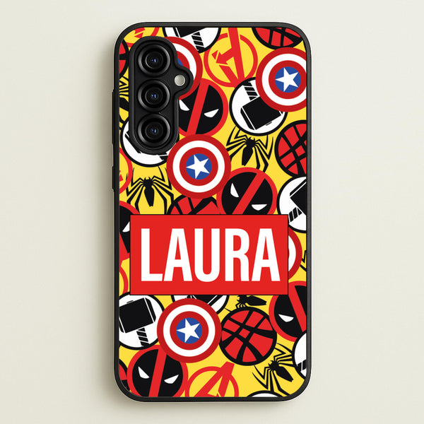 Collage - Personalised Superhero Comic  - Marvel Phone Case for Galaxy A54
