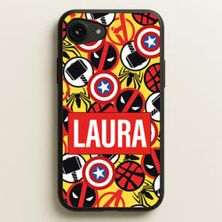 Collage - Personalised Superhero Comic  - Marvel Phone Case for iPhone 16e