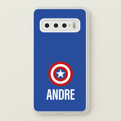 Captain America - Personalised Superhero Comic  - Marvel Phone Case for Galaxy S10 Plus