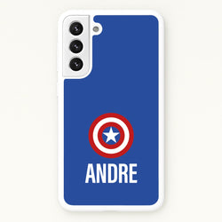 Captain America - Personalised Superhero Comic  - Marvel Phone Case for Galaxy S22 Plus