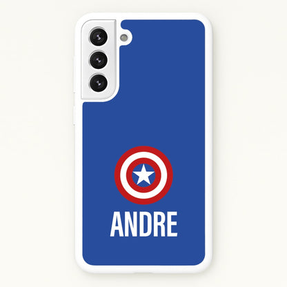 Captain America - Personalised Superhero Comic  - Marvel Phone Case for Galaxy S22 Plus