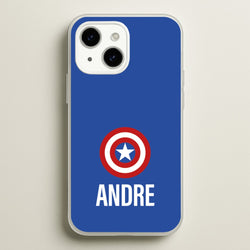 Captain America - Personalised Superhero Comic  - Marvel Phone Case for iPhone 14