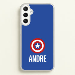 Captain America - Personalised Superhero Comic  - Marvel Phone Case for Galaxy A36