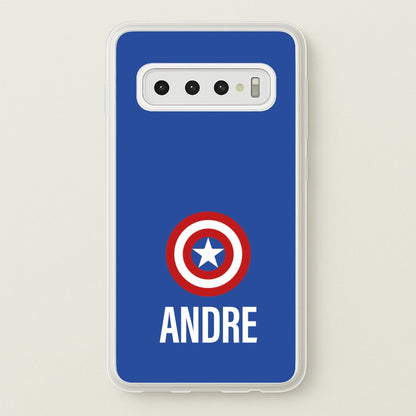 Captain America - Personalised Superhero Comic  - Marvel Phone Case for Galaxy S10