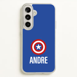Captain America - Personalised Superhero Comic  - Marvel Phone Case for Galaxy A56