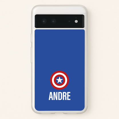 Captain America - Personalised Superhero Comic  - Marvel Phone Case for Google Pixel 6