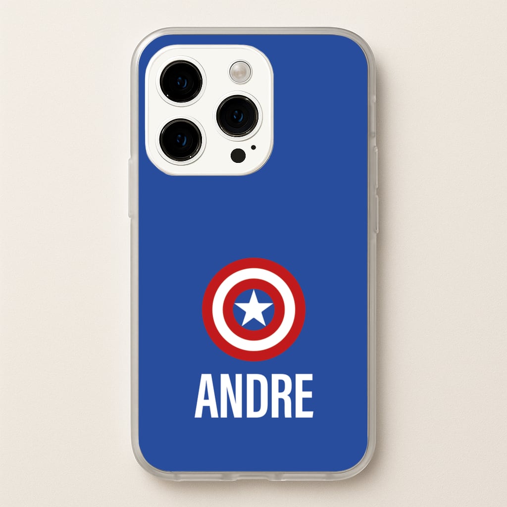 Captain America - Personalised Superhero Comic  - Marvel Phone Case for iPhone 14 Pro Max