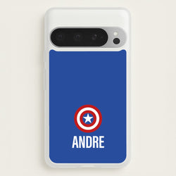 Captain America - Personalised Superhero Comic  - Marvel Phone Case for Google Pixel 9 Pro XL