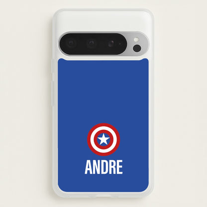 Captain America - Personalised Superhero Comic  - Marvel Phone Case for Google Pixel 9 Pro XL