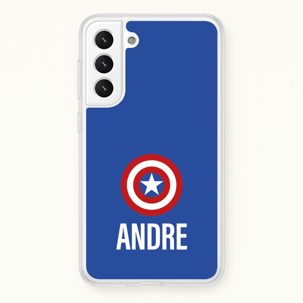 Captain America - Personalised Superhero Comic  - Marvel Phone Case for Galaxy S22