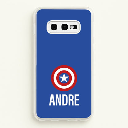 Captain America - Personalised Superhero Comic  - Marvel Phone Case for Galaxy S10e